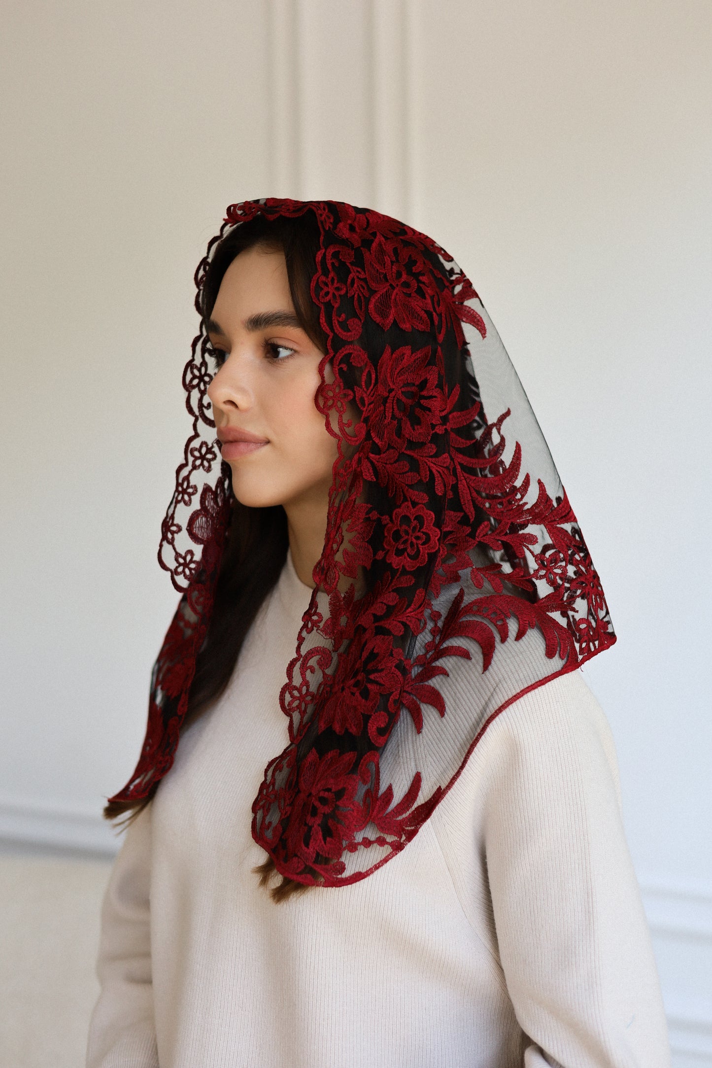 NEW BURGUNDY VEIL