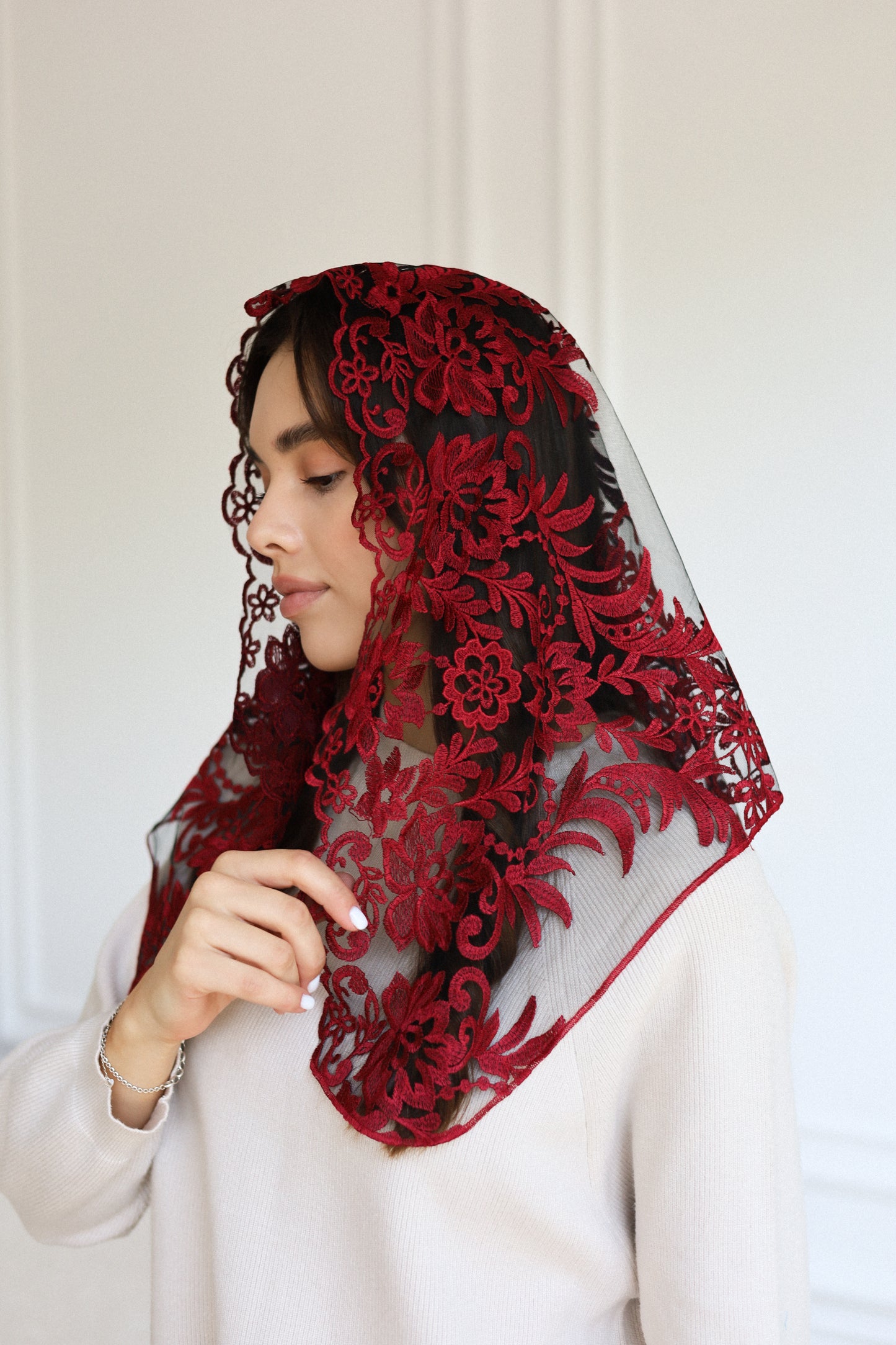 NEW BURGUNDY VEIL