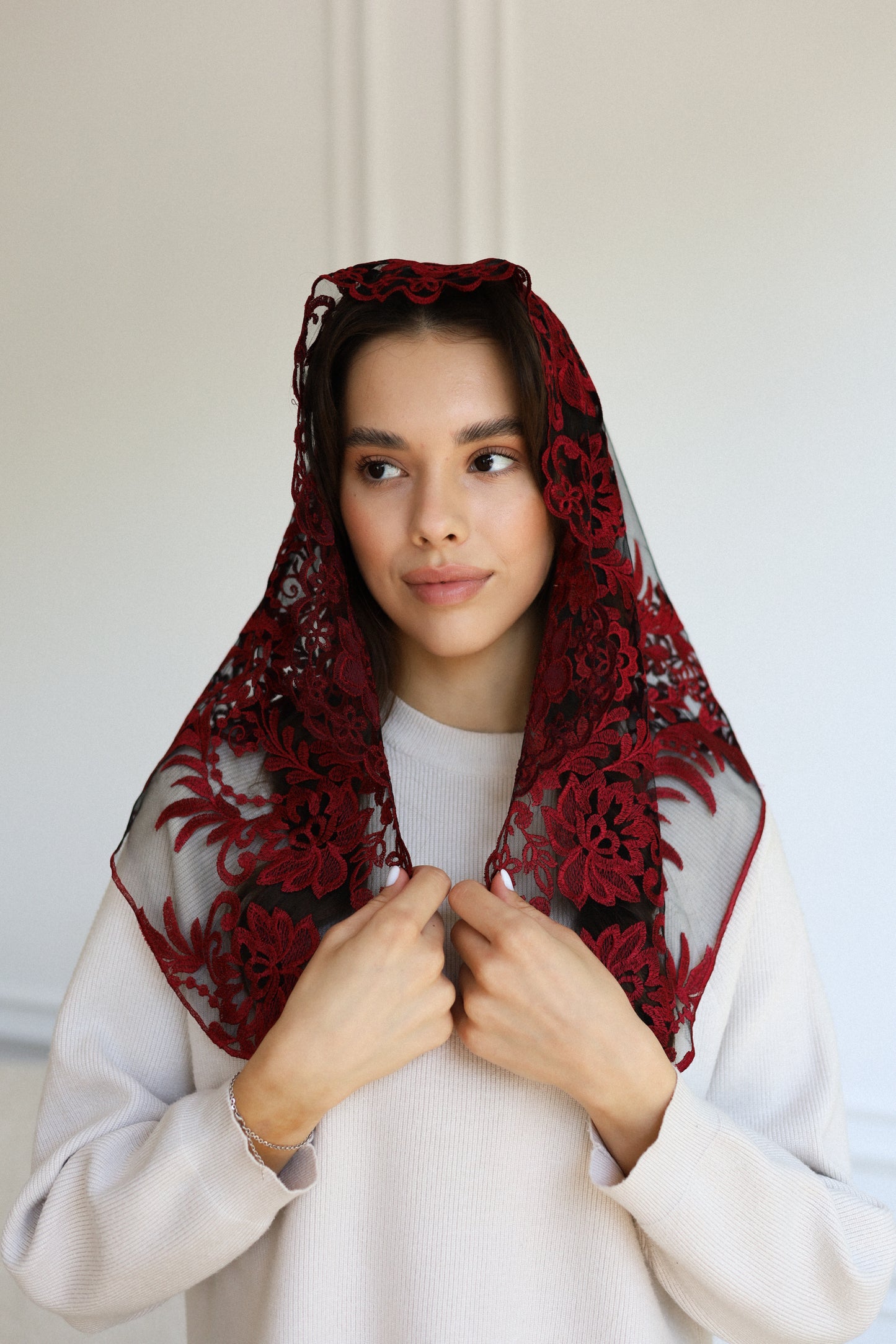 NEW BURGUNDY VEIL