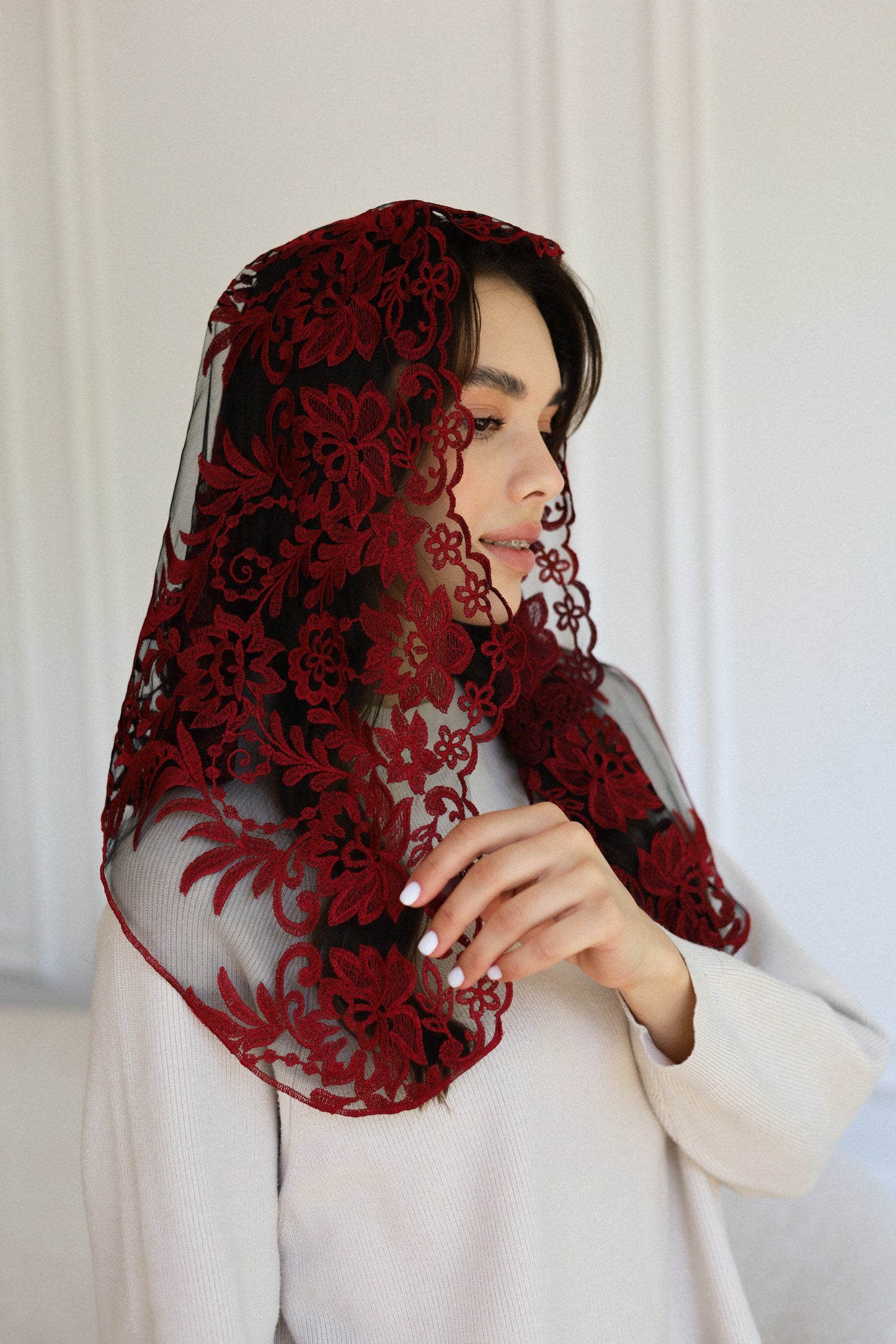 NEW BURGUNDY VEIL
