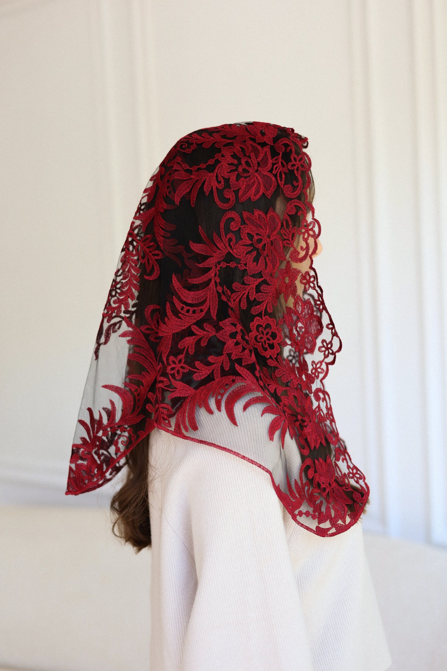 NEW BURGUNDY VEIL