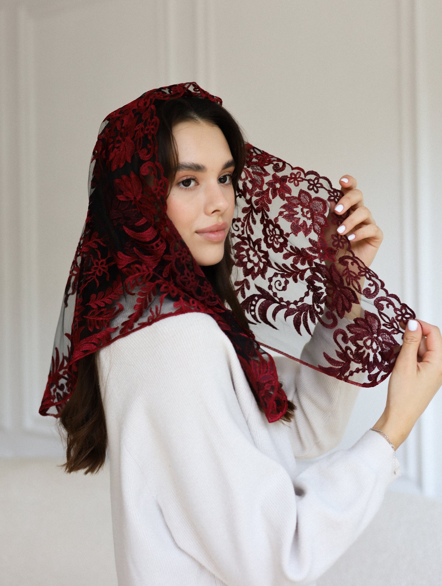NEW BURGUNDY VEIL