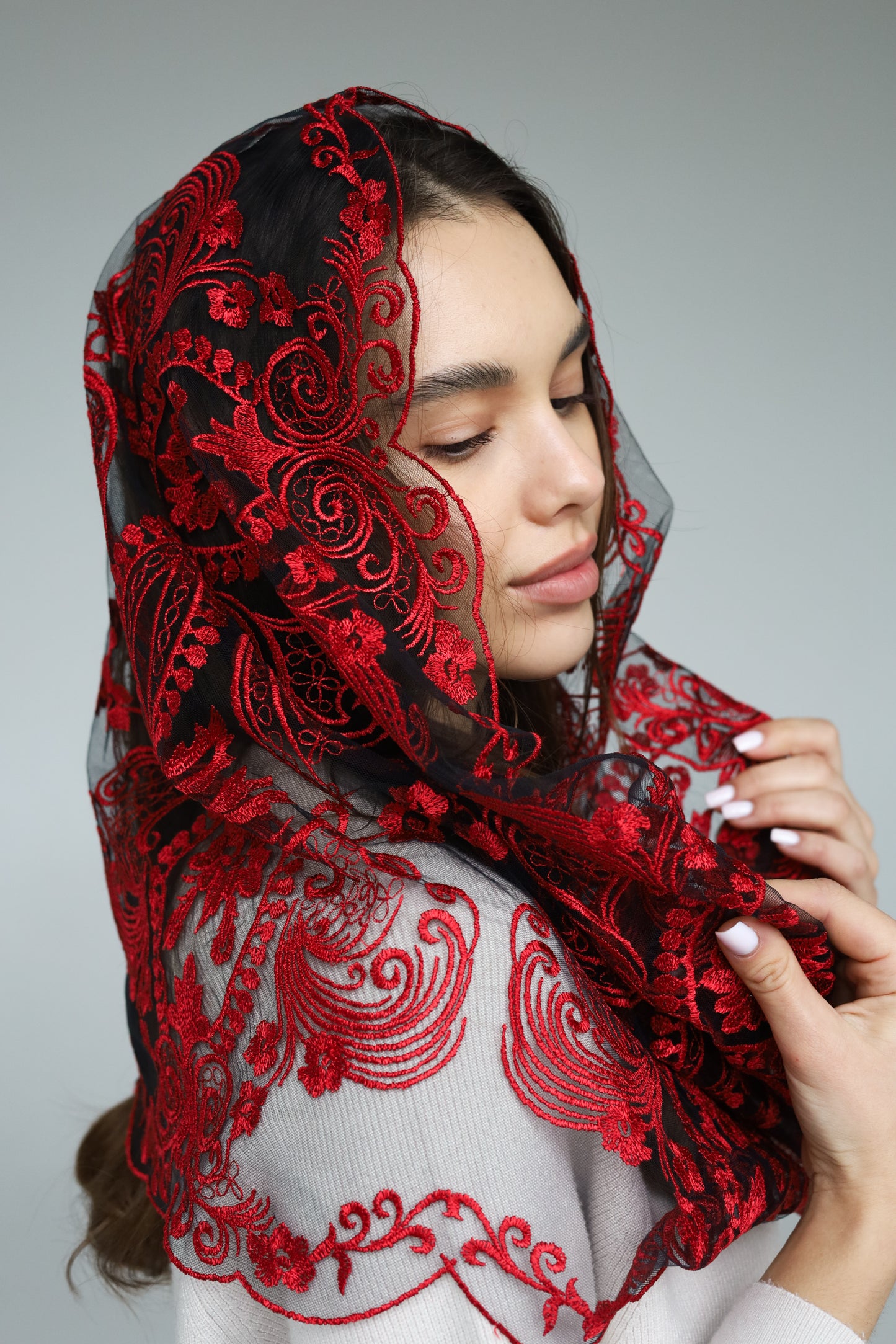 RED INFINITY VEIL - MariaVeils