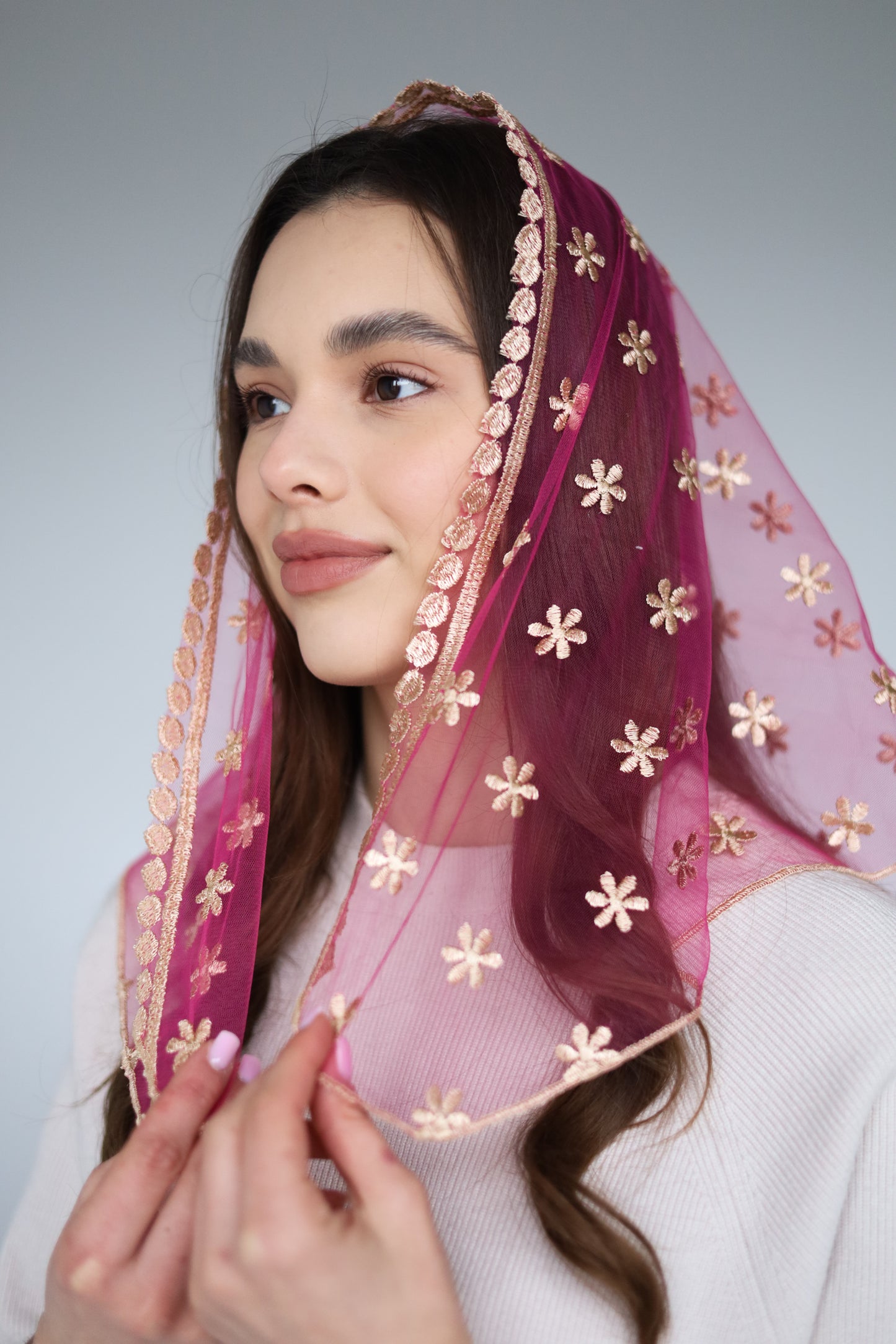 PINK TRIANGLE VEIL - MariaVeils