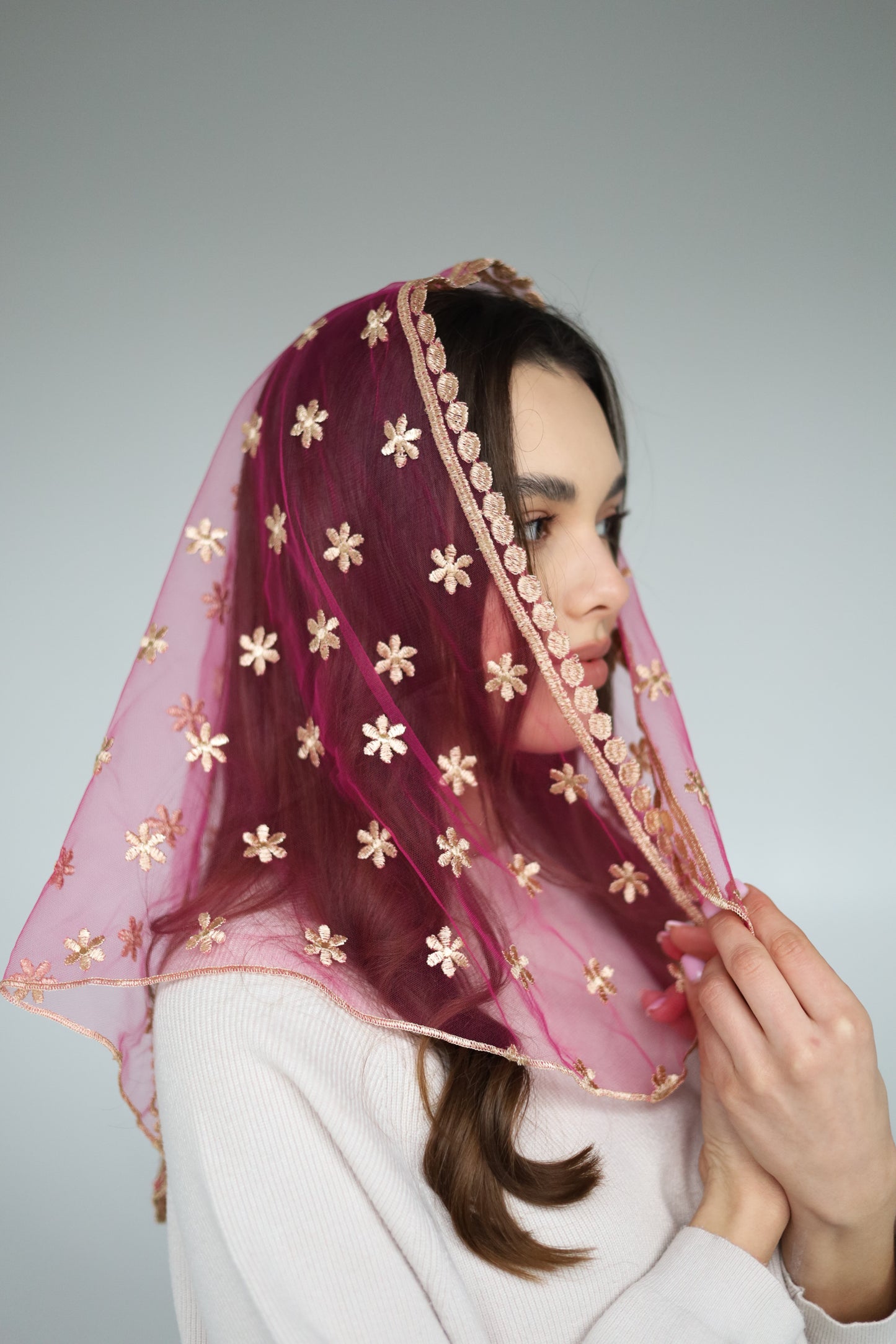 PINK TRIANGLE VEIL - MariaVeils