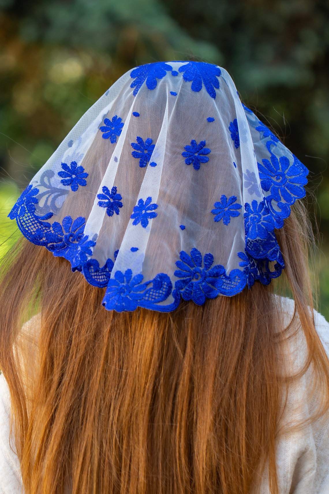 Short floral veil - MariaVeils