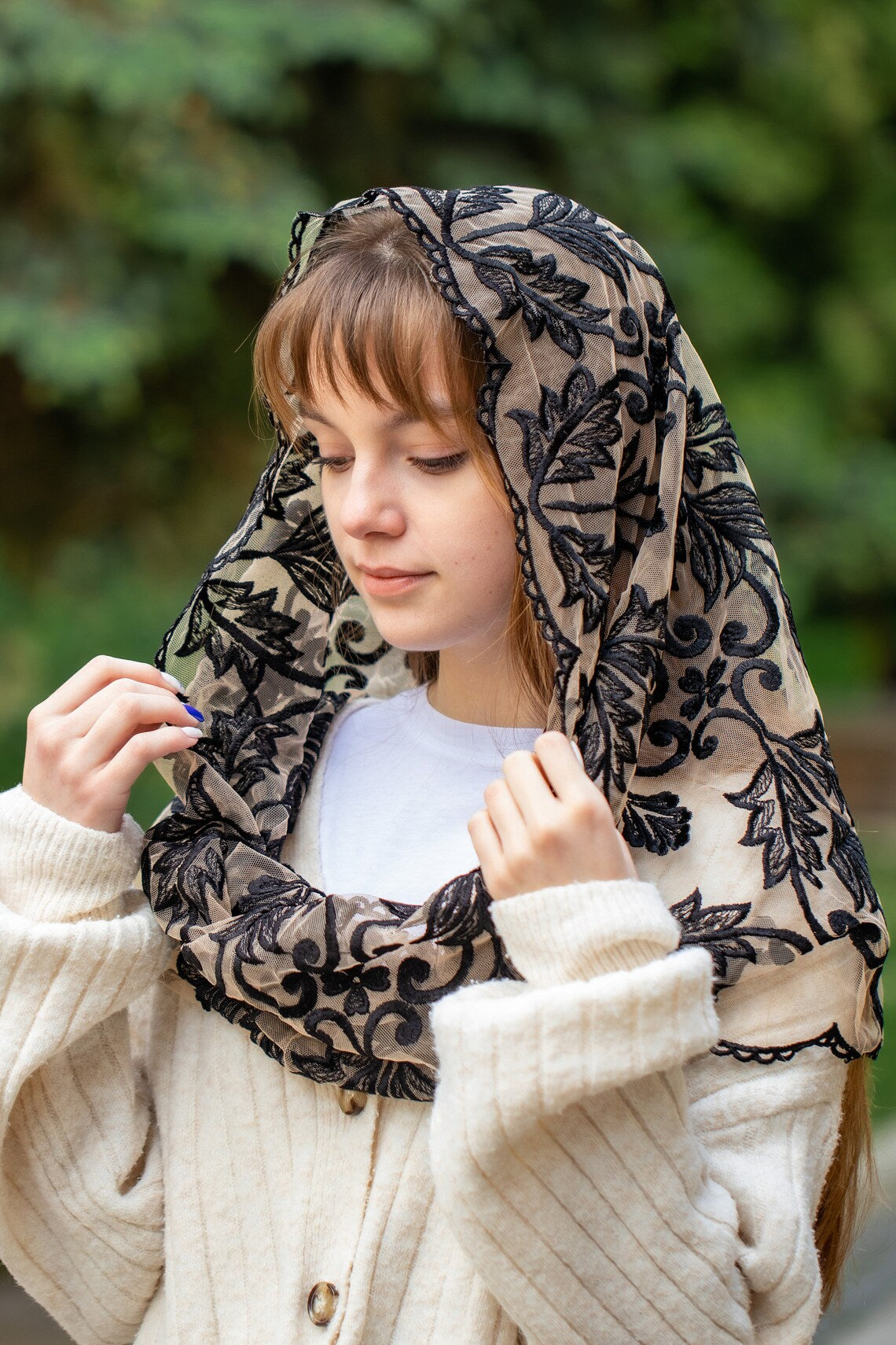 BLACK & NUDE INFINITY VEIL - MariaVeils