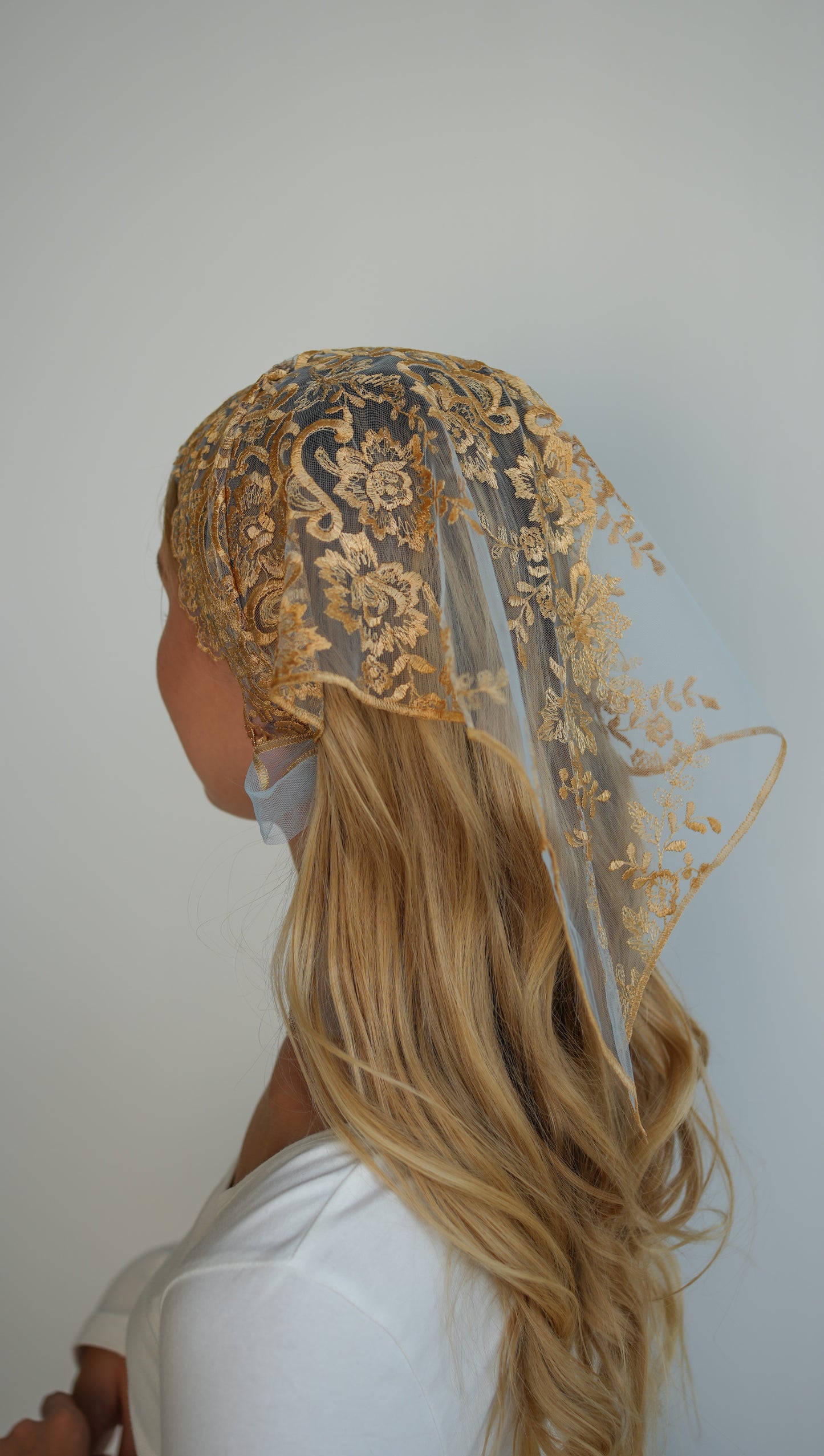 NEW GOLD & BLUE HEADBAND