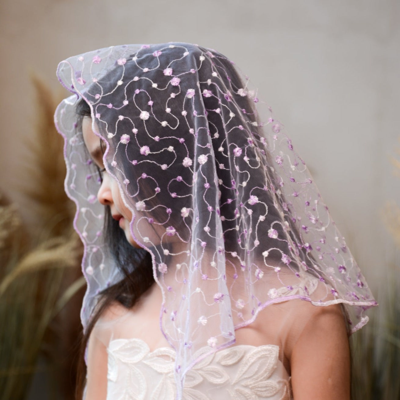 PURPLE SHORT VEIL