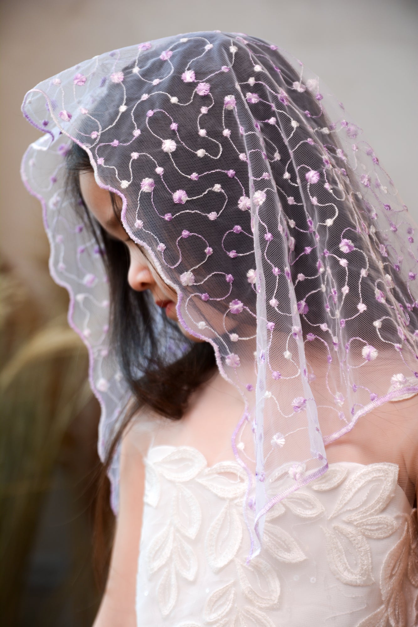 PURPLE SHORT VEIL