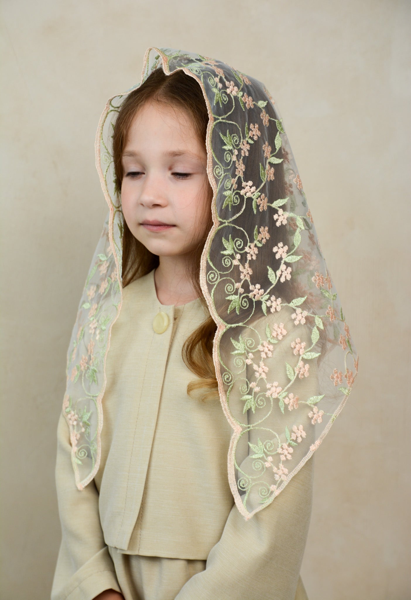 PEACH & PISTACHIO CHILD VEIL