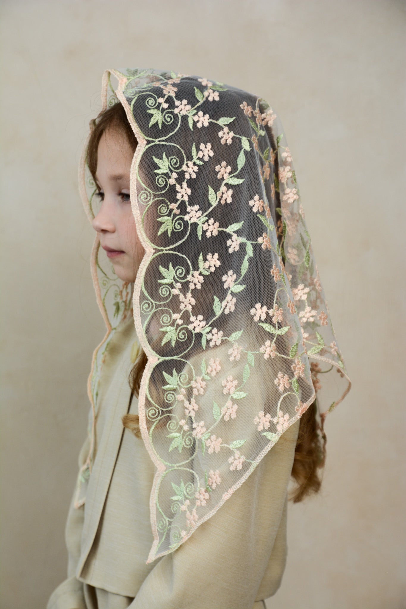 PEACH & PISTACHIO CHILD VEIL