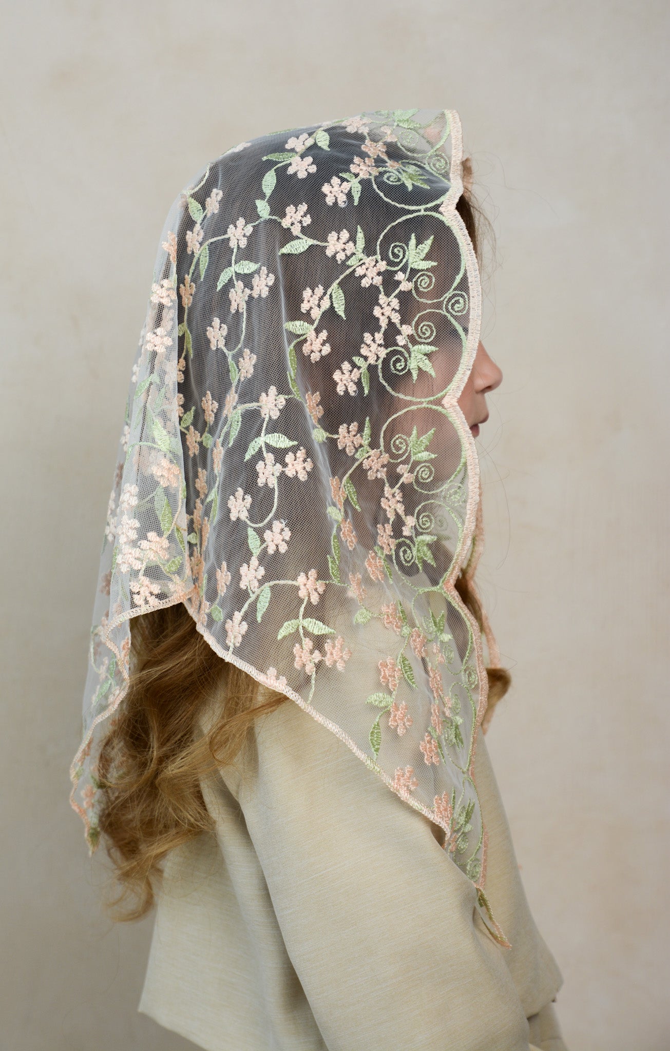 PEACH & PISTACHIO CHILD VEIL