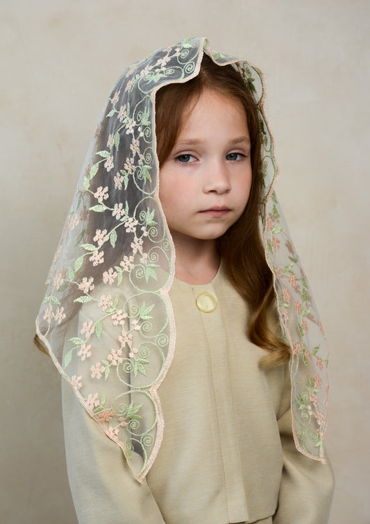 PEACH & PISTACHIO CHILD VEIL