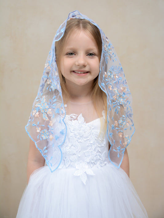 PINK & BLUE CHILD VEIL