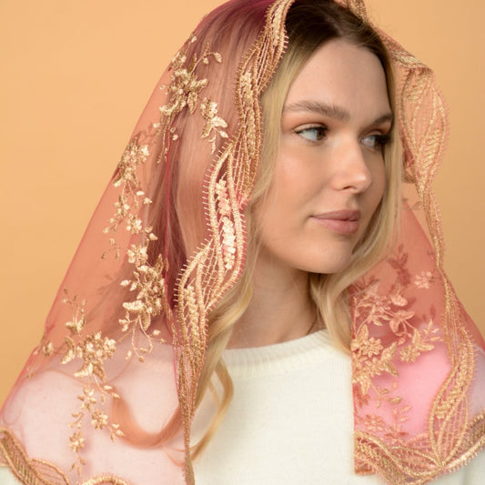 GOLD & PINK VEIL