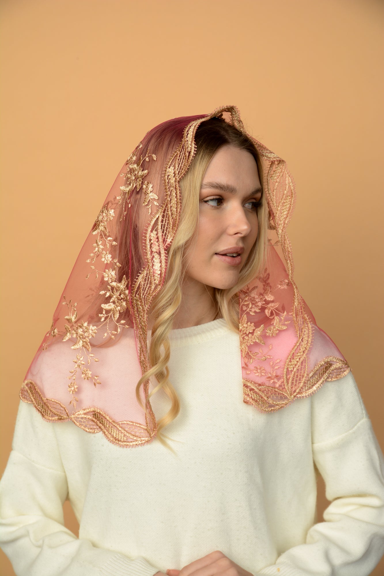 GOLD & PINK VEIL