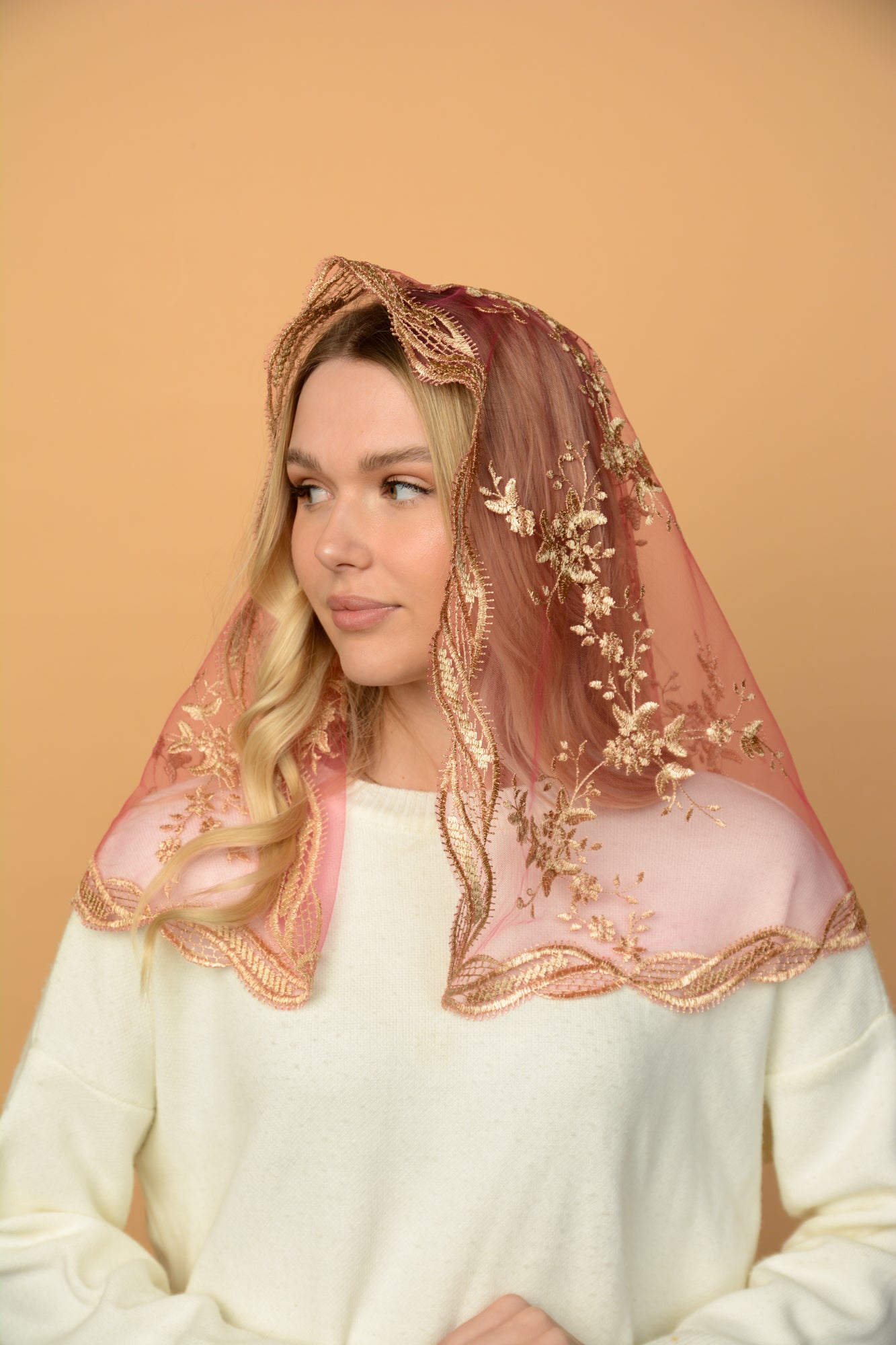GOLD & PINK VEIL