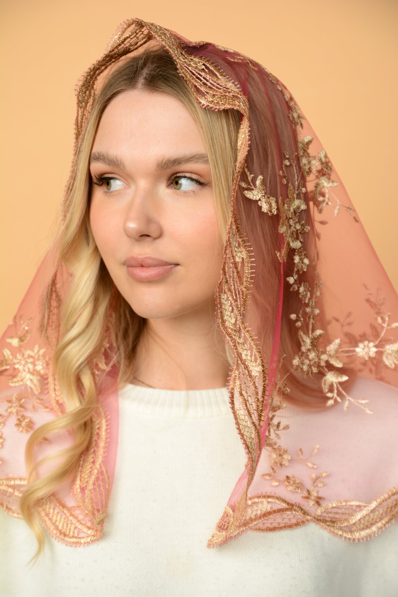 GOLD & PINK VEIL