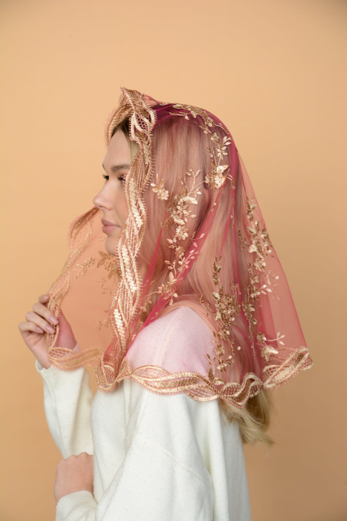 GOLD & PINK VEIL