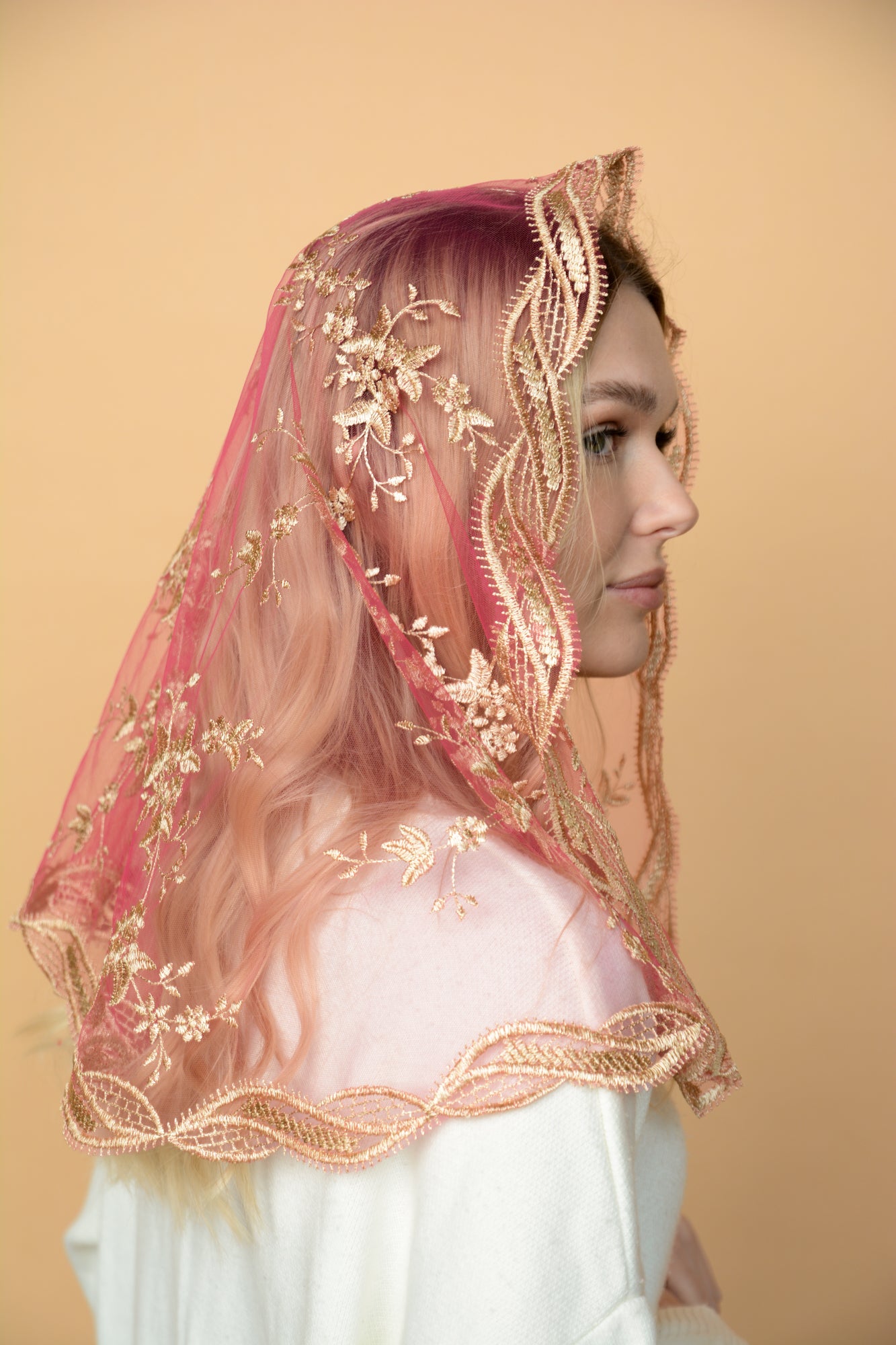 GOLD & PINK VEIL