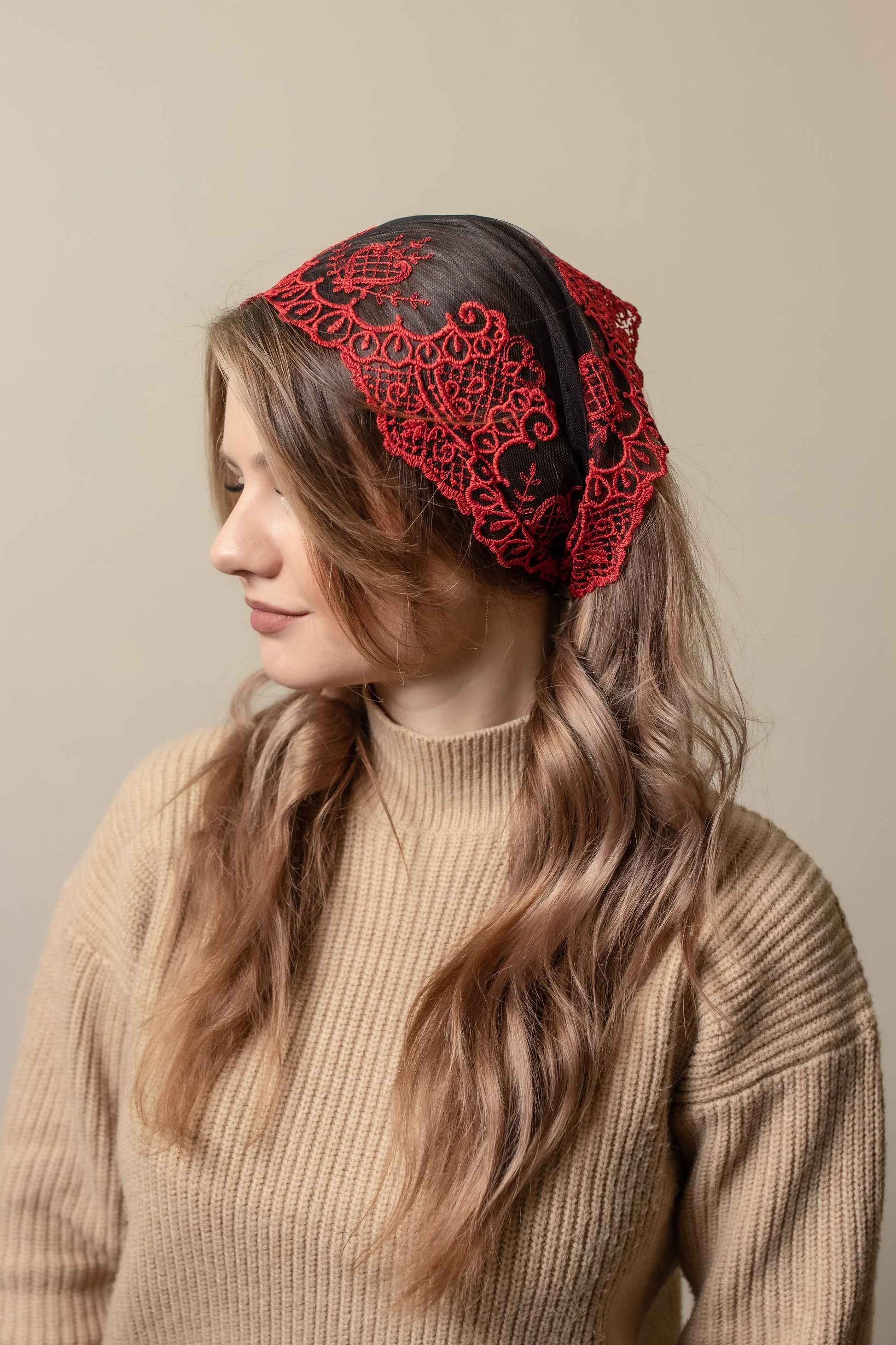 RED HEAD BAND - MariaVeils