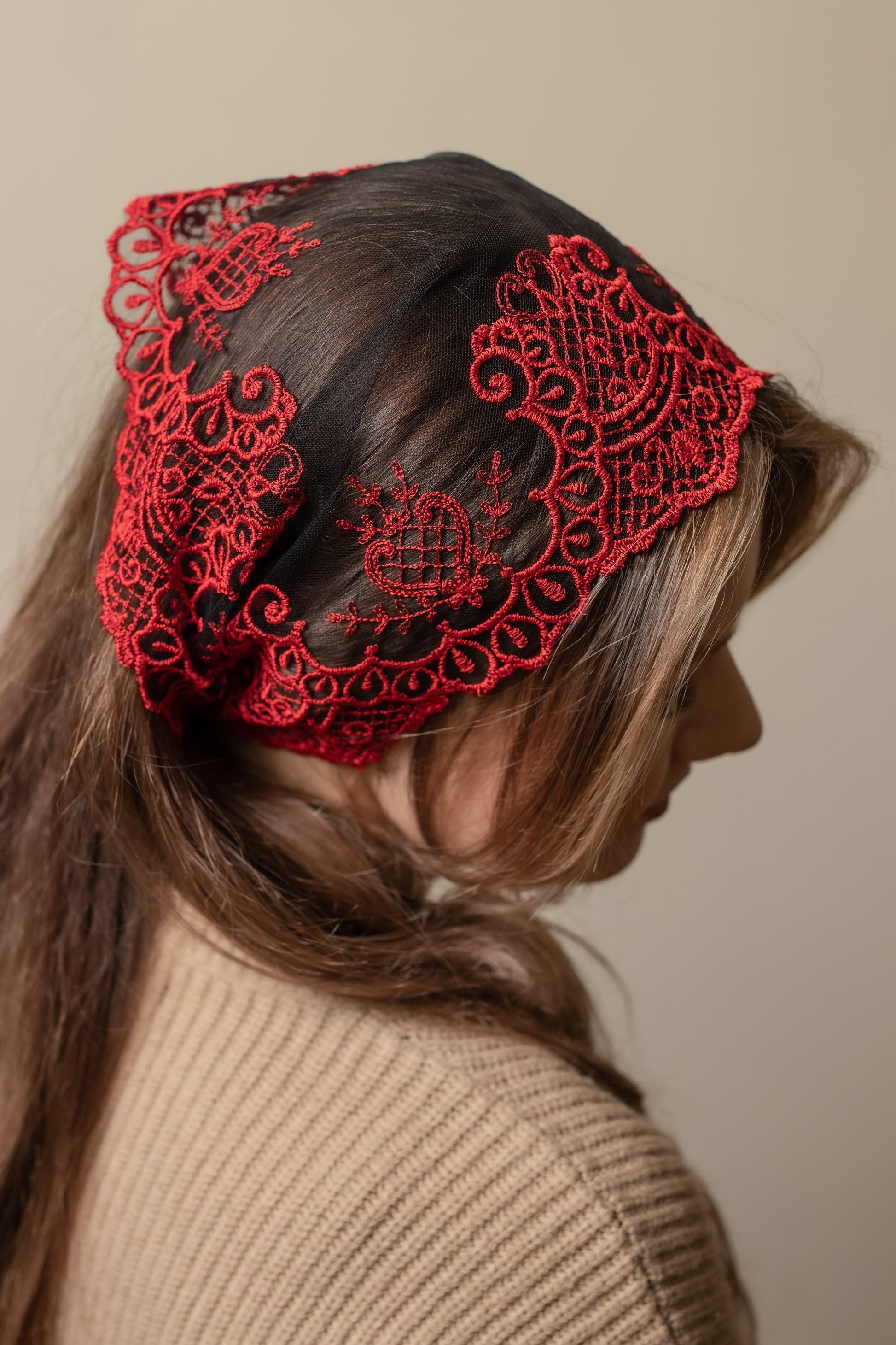 RED HEAD BAND - MariaVeils