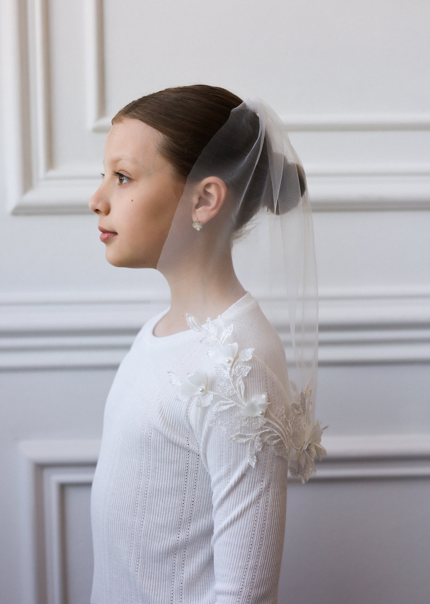 3D FLORAL CHILD VEIL