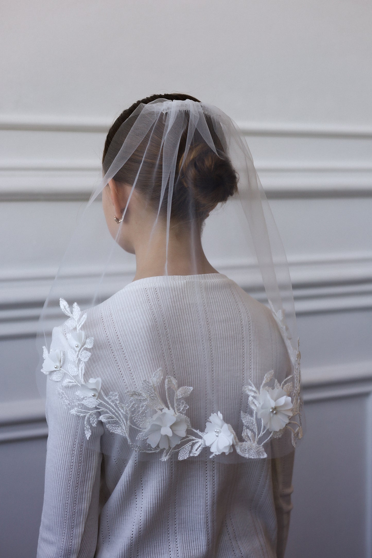 3D FLORAL CHILD VEIL