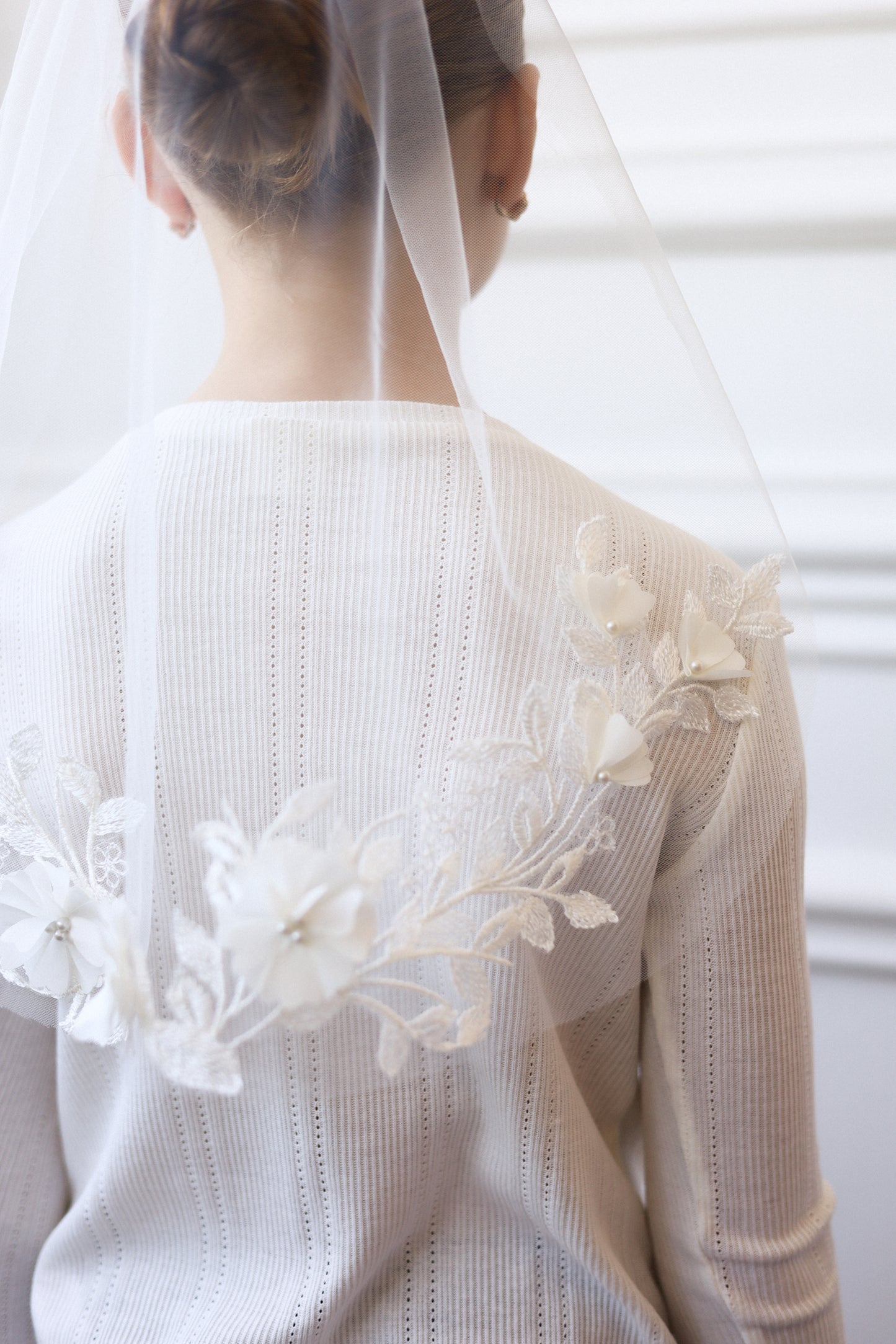 3D FLORAL CHILD VEIL