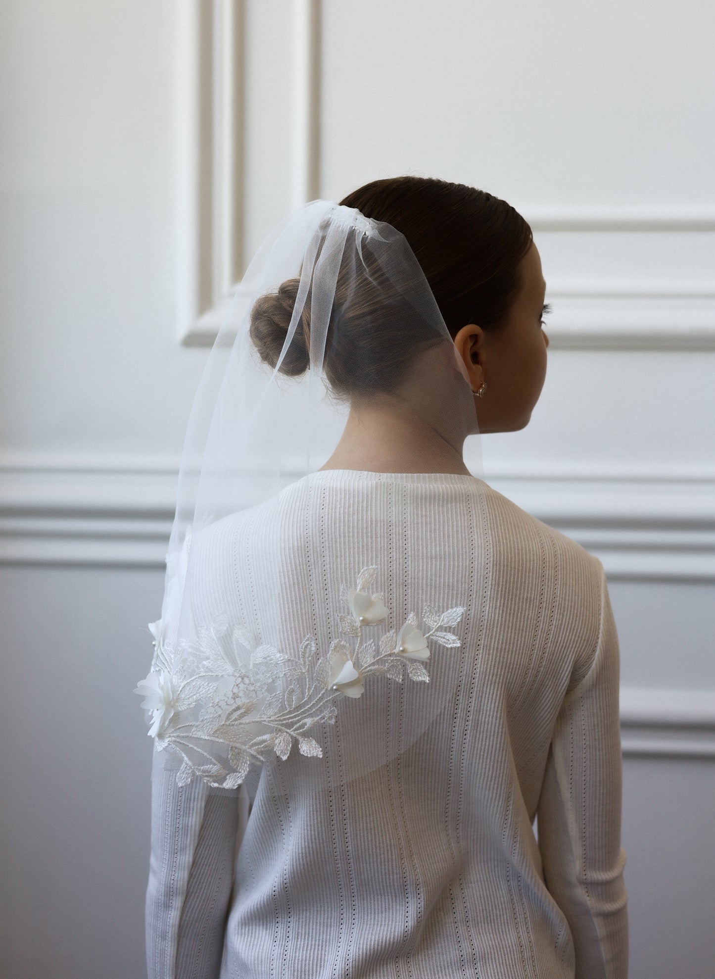 3D FLORAL CHILD VEIL