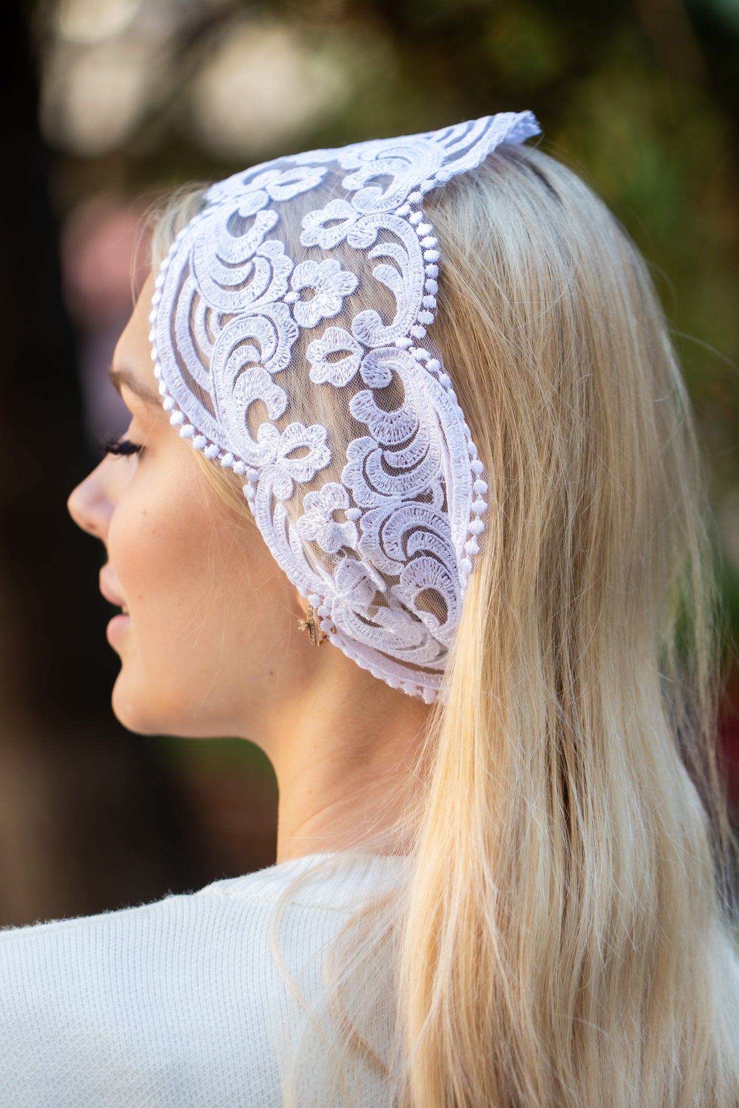 NEW IVORY HEADBAND - MariaVeils