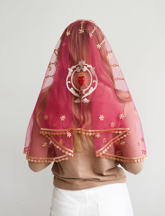 PINK VEIL WITH HEART