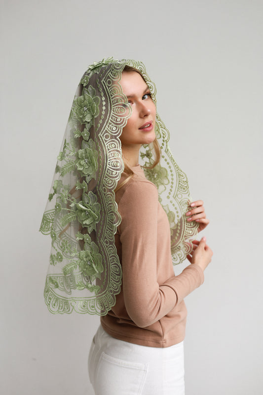 NEW 3D PISTACHIO VEIL