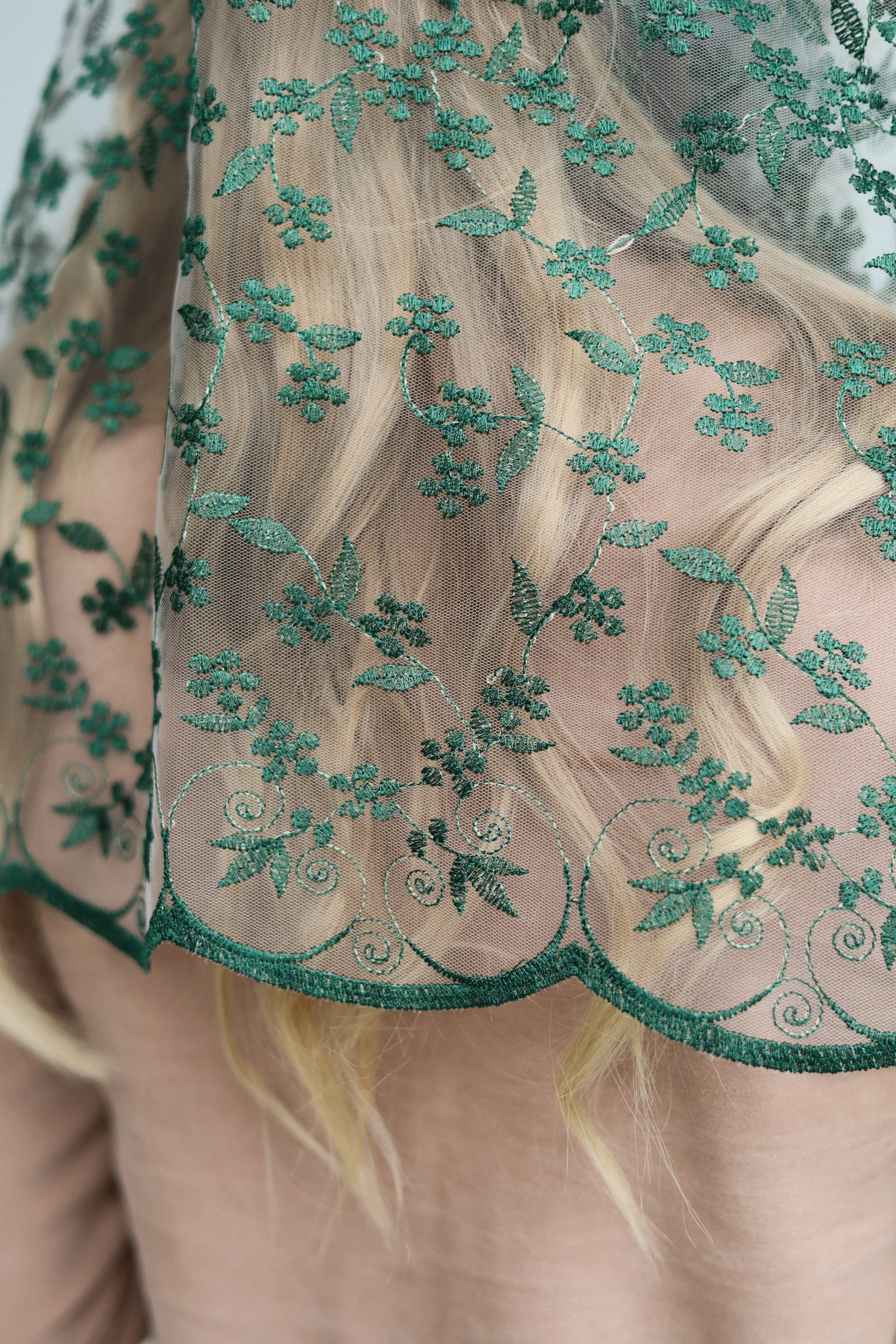 Green Infinity Mantilla - MariaVeils