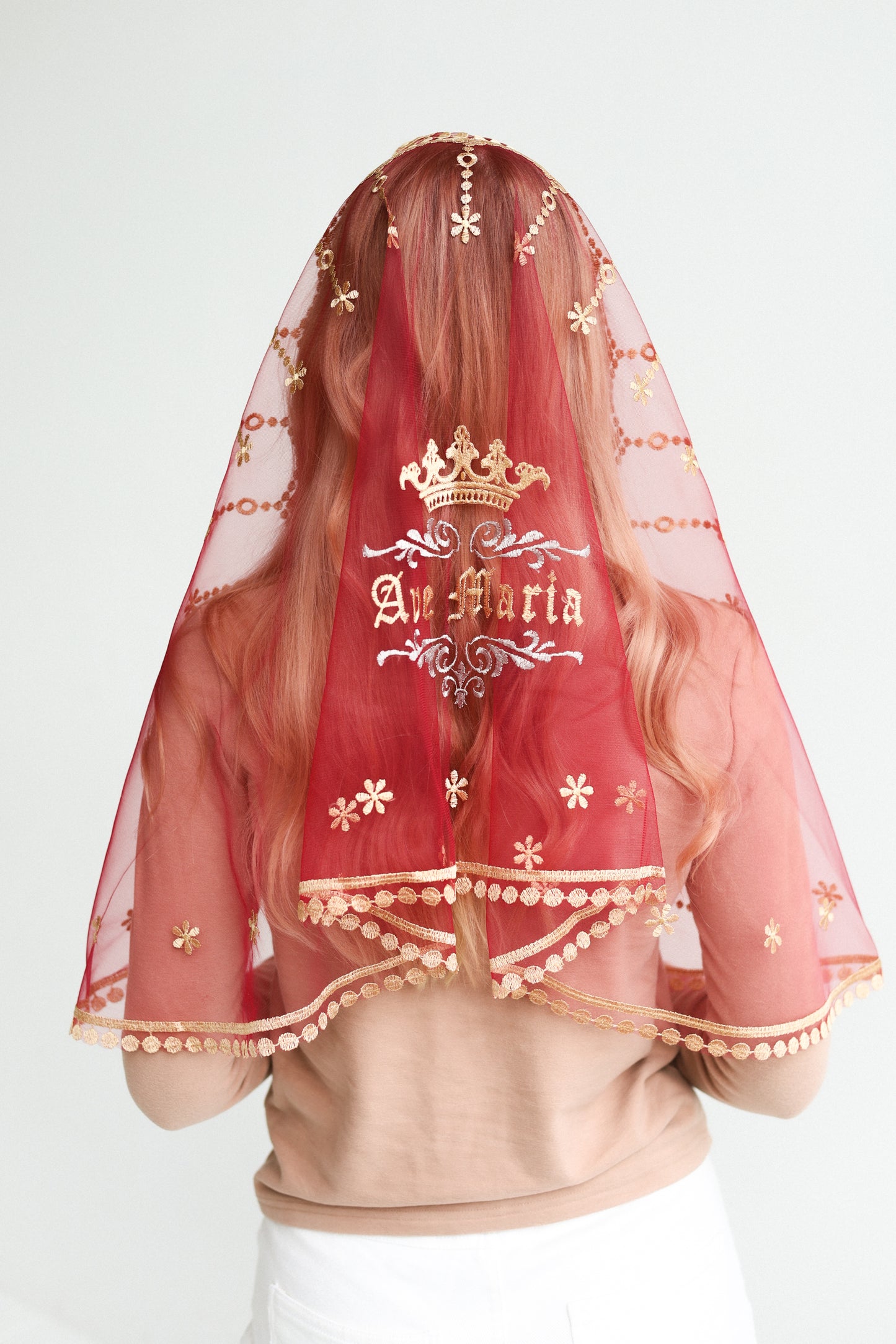 AVE MARIA EMBROIDERY VEIL