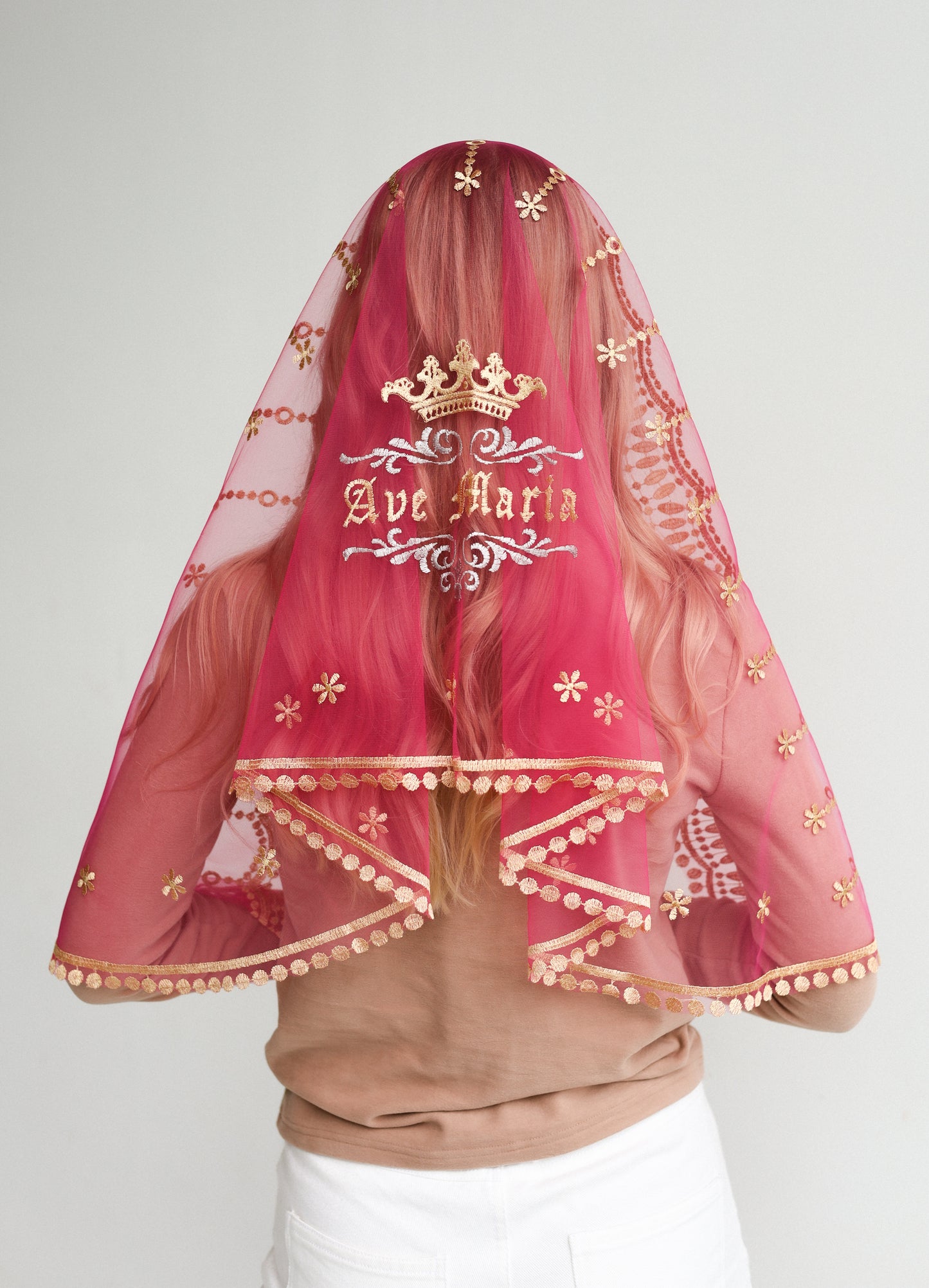 AVE MARIA EMBROIDERY VEIL