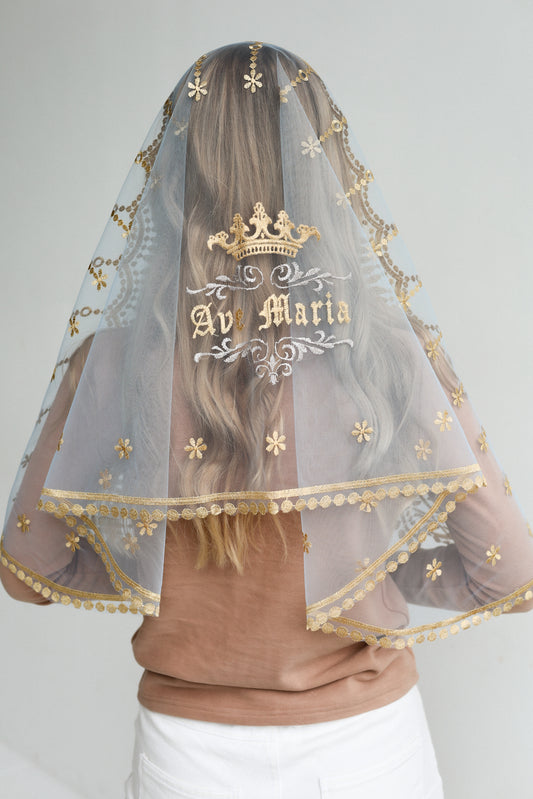 AVE MARIA EMBROIDERY VEIL