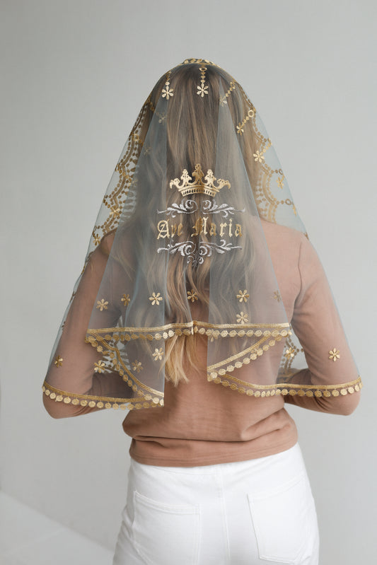 AVE MARIA EMBROIDERY VEIL