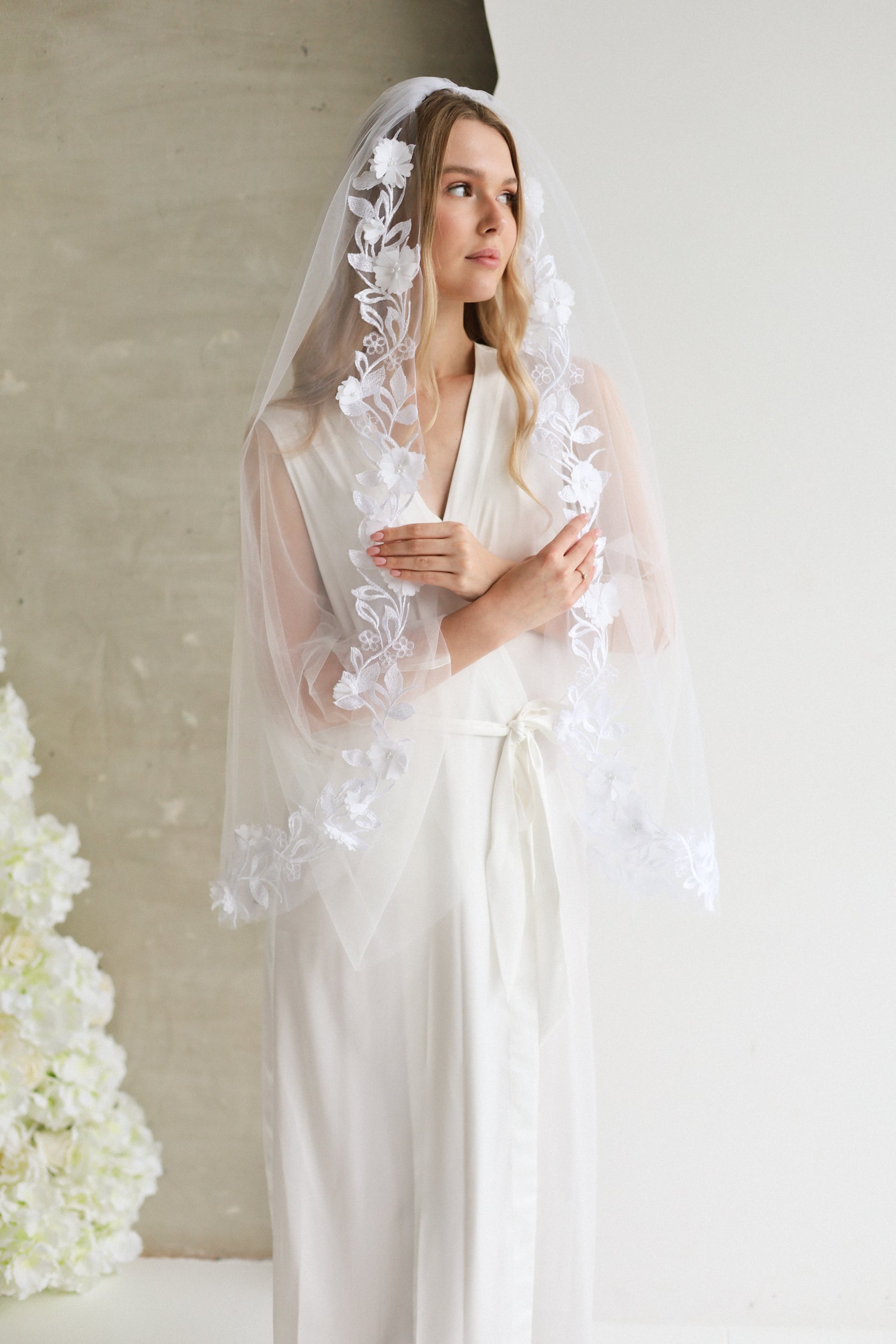 ALEXANDRA FLORAL VEIL - MariaVeils