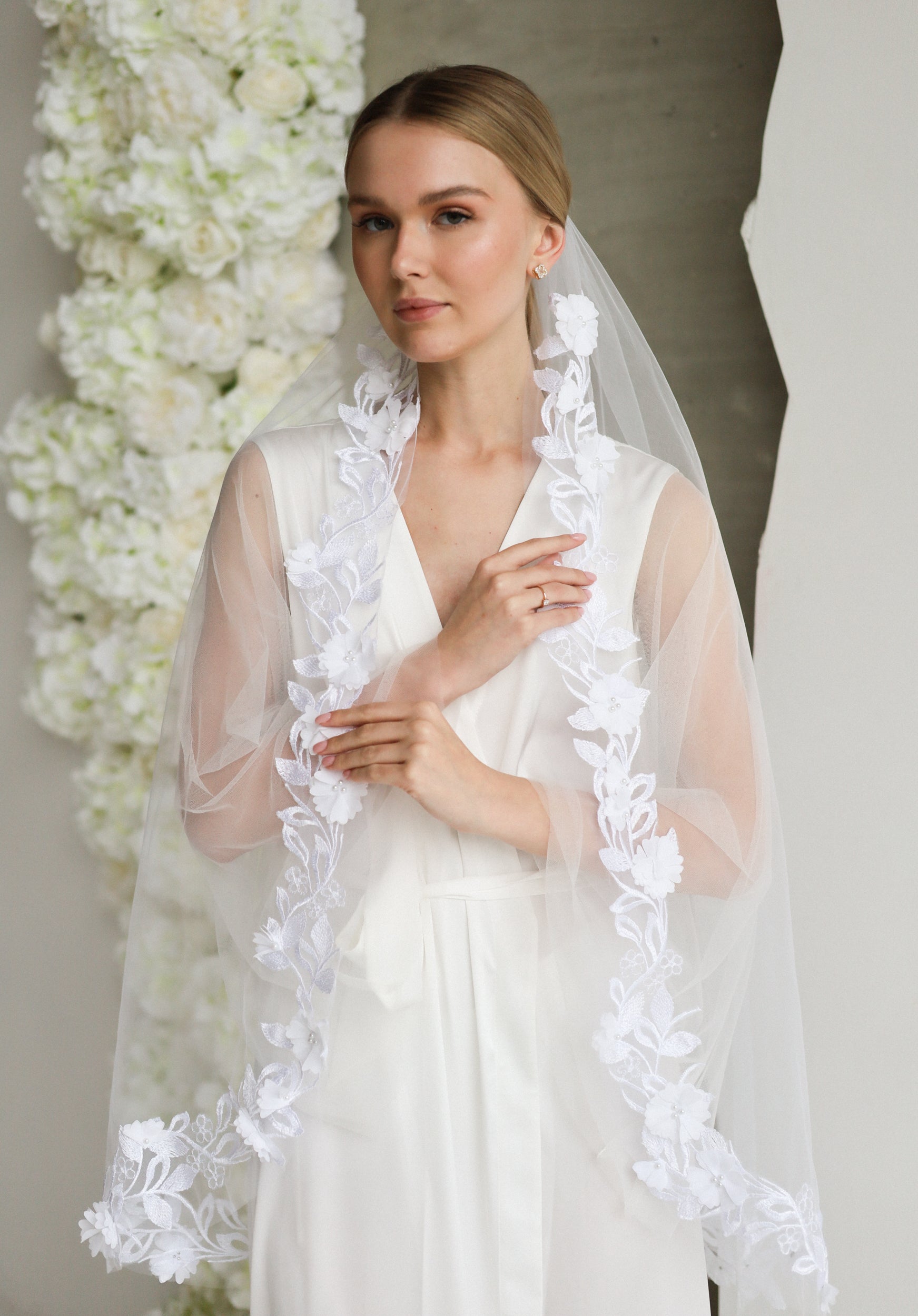 ALEXANDRA FLORAL VEIL - MariaVeils