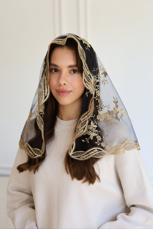 NEW GOLD & BLUE VEIL