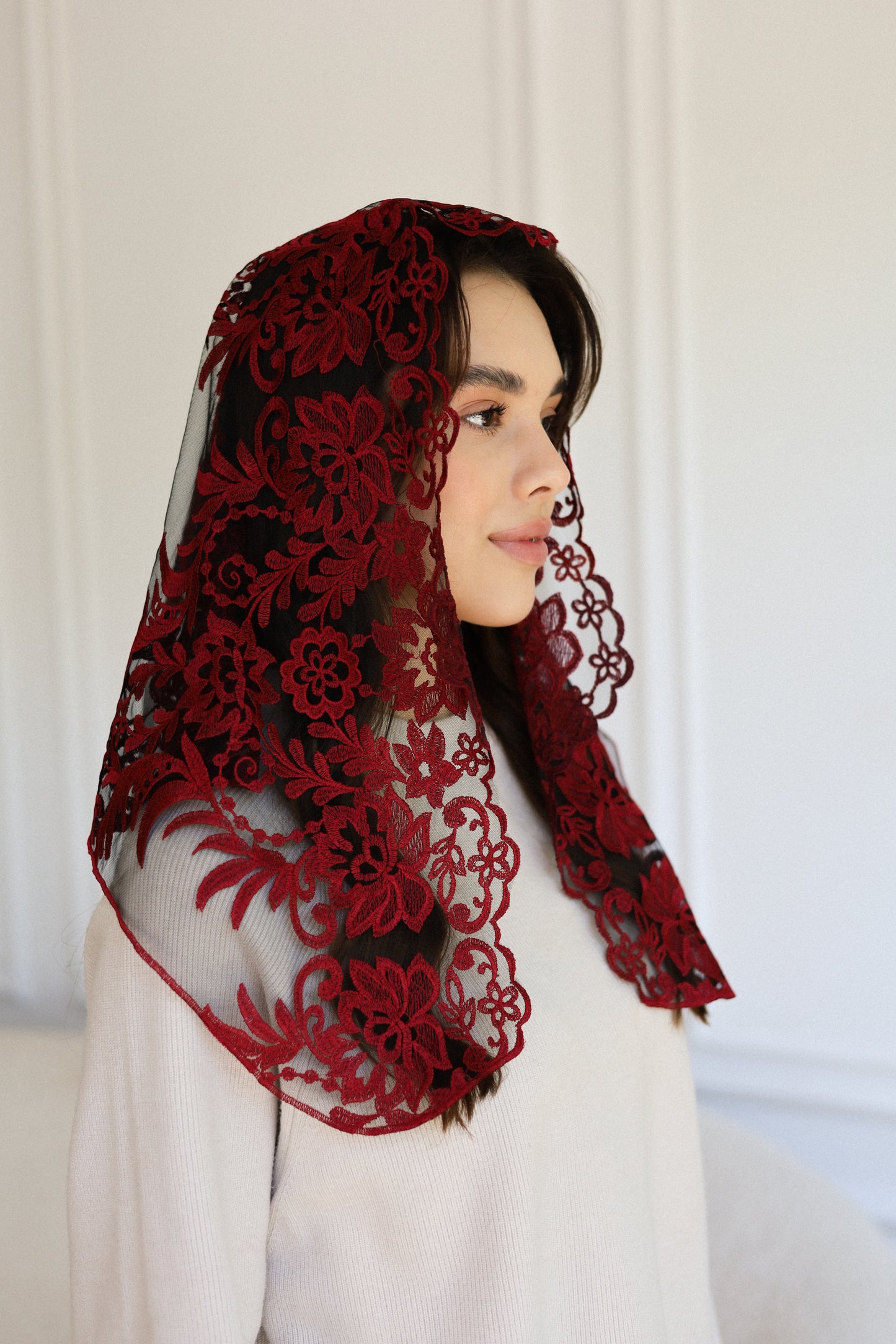 NEW BURGUNDY VEIL