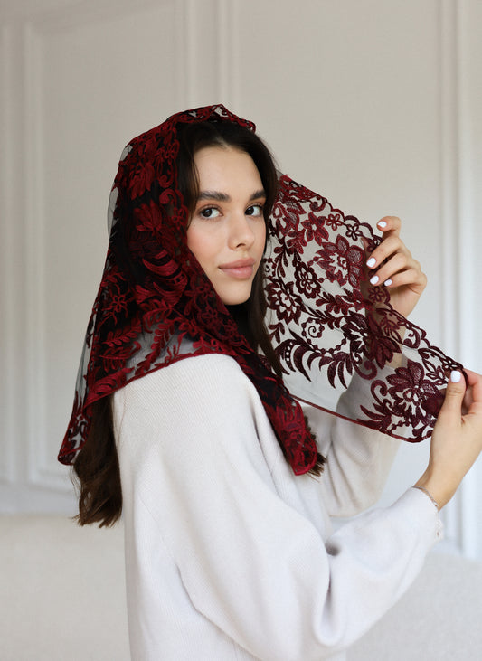 NEW BURGUNDY VEIL