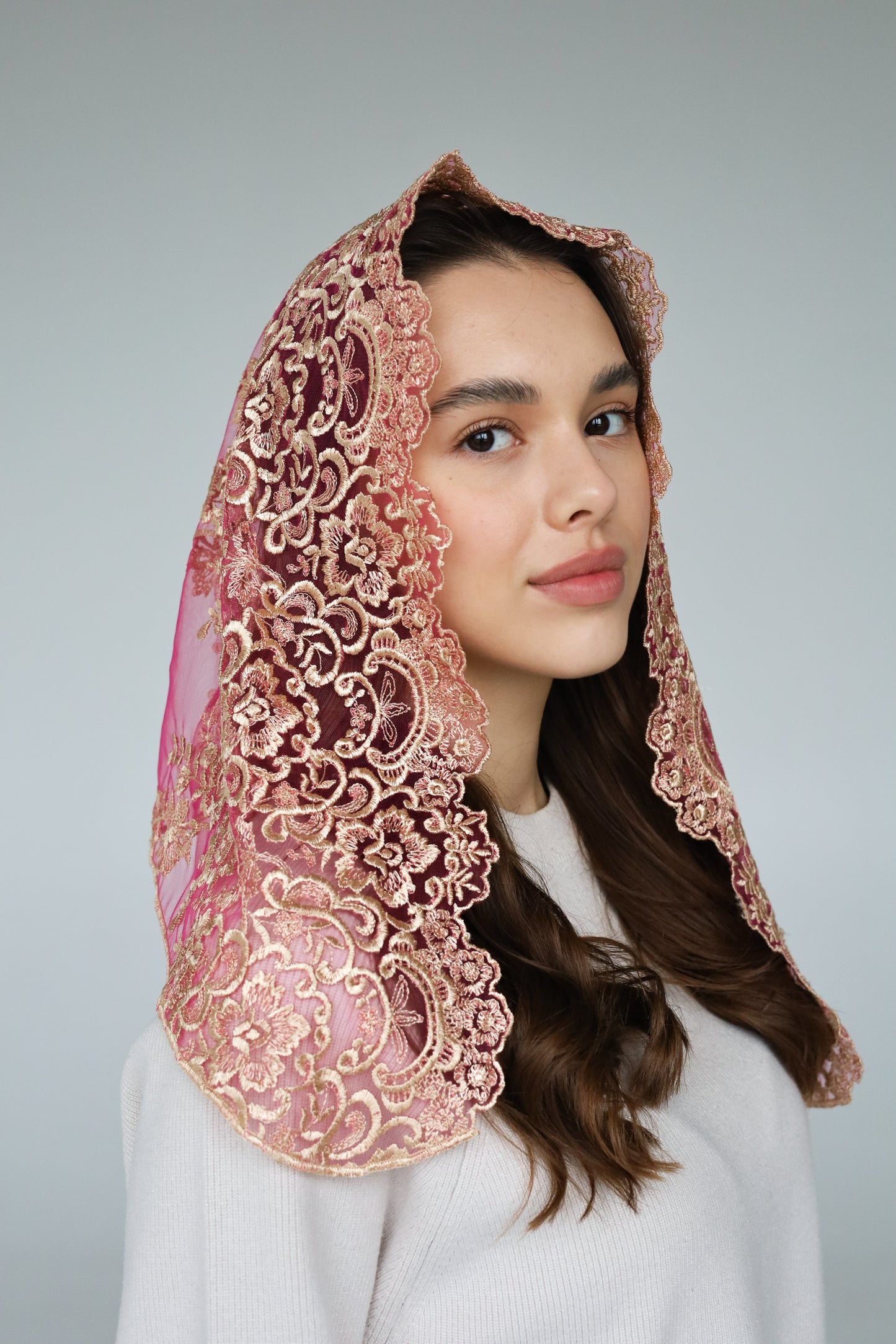 GOLD & PINK VEIL - MariaVeils