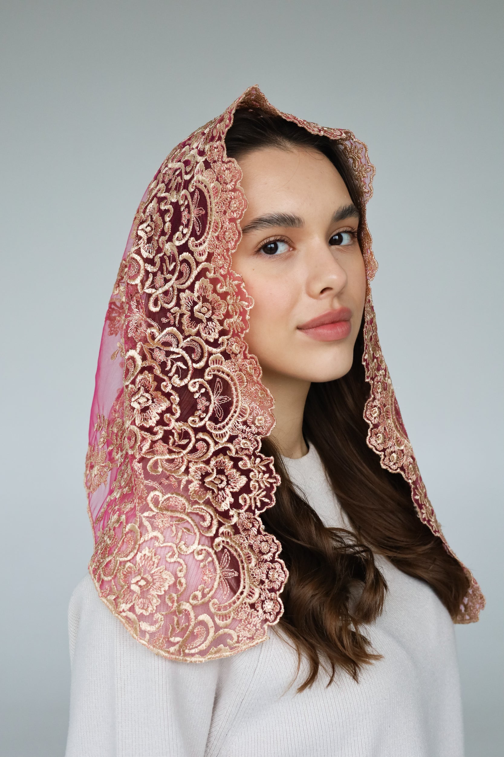 GOLD & PINK VEIL - MariaVeils