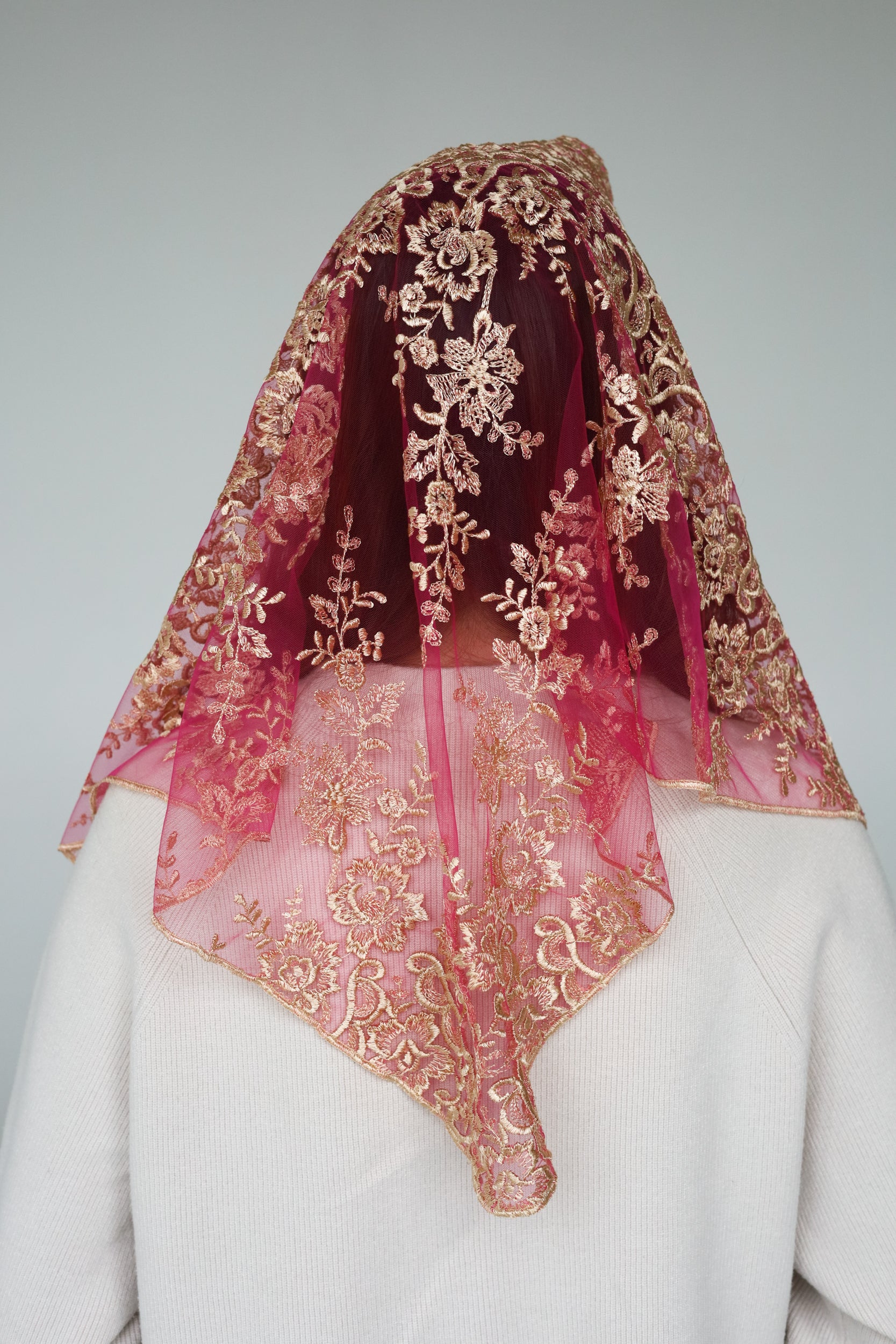 GOLD & PINK VEIL - MariaVeils