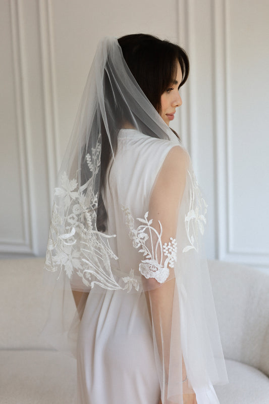 JULIA FLORAL VEIL - MariaVeils