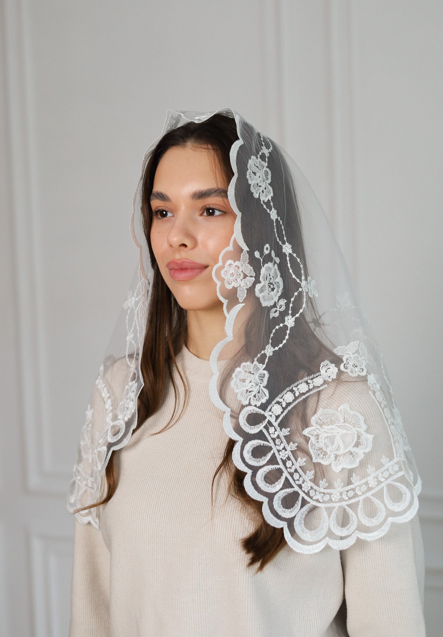 SHORT IVORY VEIL - MariaVeils
