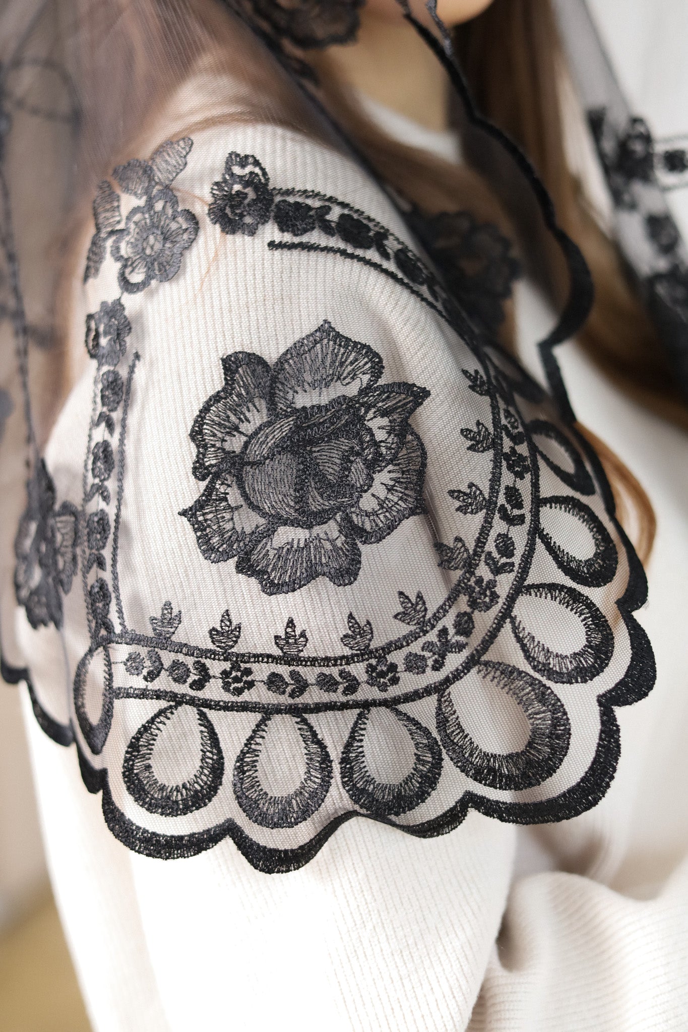 SHORT BLACK VEIL - MariaVeils